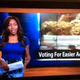Charlo Greene on air as a reporter at KTVA-TV seconds before she quit Sept. 21, 2014.
YouTube